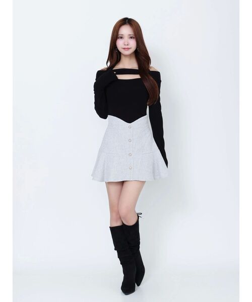 EATME（イートミー）の「ホルターネックオフショルTOP（Tシャツ/カットソー・レディース・グレー/ブラック/アイボリー/オレンジ・FREE）」の14枚目の写真