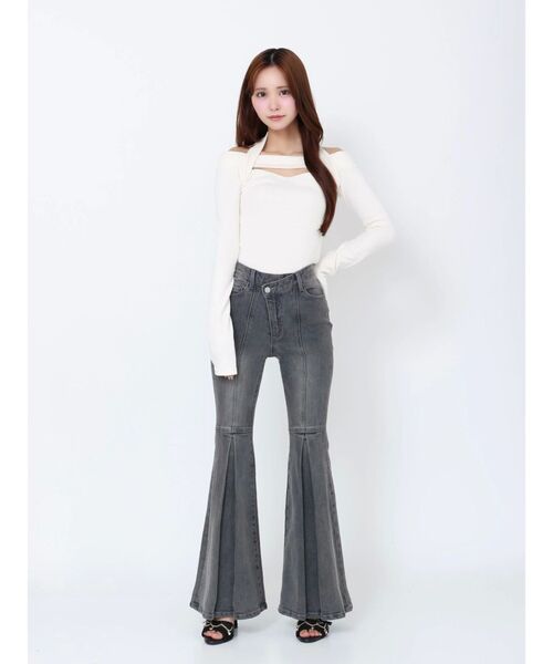 EATME（イートミー）の「ホルターネックオフショルTOP（Tシャツ/カットソー・レディース・グレー/ブラック/アイボリー/オレンジ・FREE）」の18枚目の写真