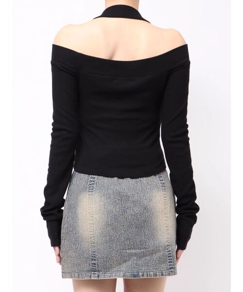 EATME(イートミー)の「ホルターネックオフショルTOP(Tシャツ/カットソー・レディース・グレー/ブラック/アイボリー/オレンジ・FREE)」の10枚目の写真