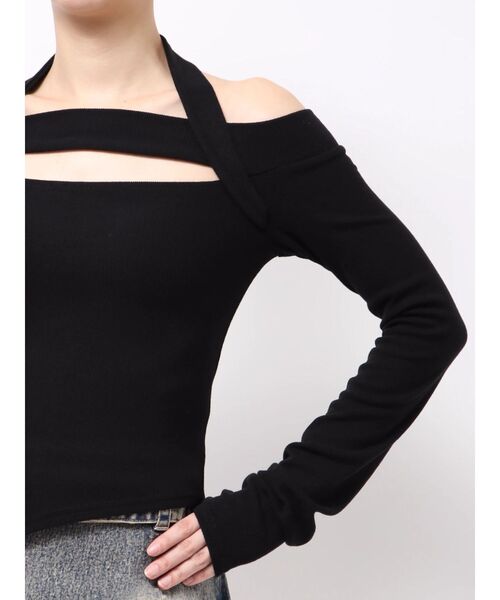 EATME(イートミー)の「ホルターネックオフショルTOP(Tシャツ/カットソー・レディース・グレー/ブラック/アイボリー/オレンジ・FREE)」の12枚目の写真