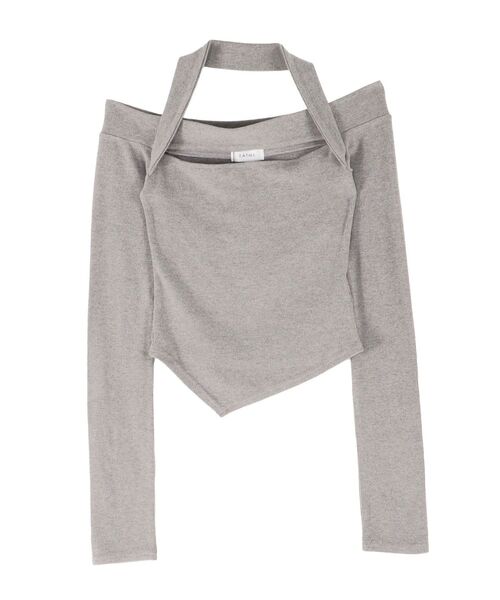 EATME(イートミー)の「ホルターネックオフショルTOP(Tシャツ/カットソー・レディース・グレー/ブラック/アイボリー/オレンジ・FREE)」の21枚目の写真