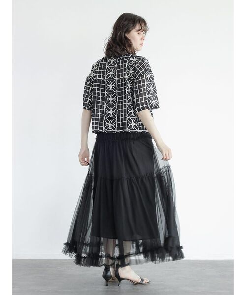 FIKA.(フィーカ)の「Tiered tulle skirt(スカート・レディース・ブラック・MEDIUM)」の10枚目の写真