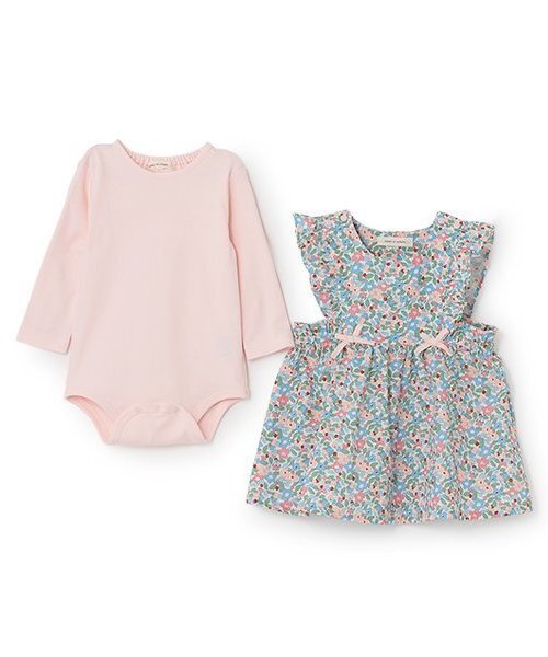 sense of wonder(センスオブワンダー)の「ボディスーツ&ジャンパースカート(ロンパース・キッズ・レモンイエロー/ピンク・70-80cm)」の1枚目の写真