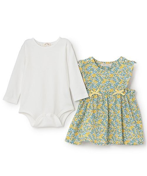 sense of wonder(センスオブワンダー)の「ボディスーツ&ジャンパースカート(ロンパース・キッズ・レモンイエロー/ピンク・70-80cm)」の2枚目の写真