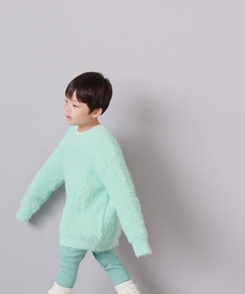 LOWRYS FARM（ローリーズファーム）の「カラーシャギーニットプルオーバー　583893（ニット/セーター・キッズ・ブラック/ピンク/グリーン・110cm/130cm/150cm）」の3枚目の写真