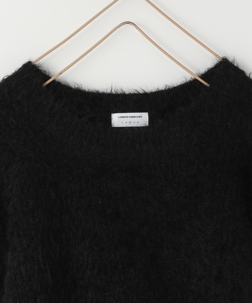 LOWRYS FARM（ローリーズファーム）の「カラーシャギーニットプルオーバー　583893（ニット/セーター・キッズ・ブラック/ピンク/グリーン・110cm/130cm/150cm）」の4枚目の写真
