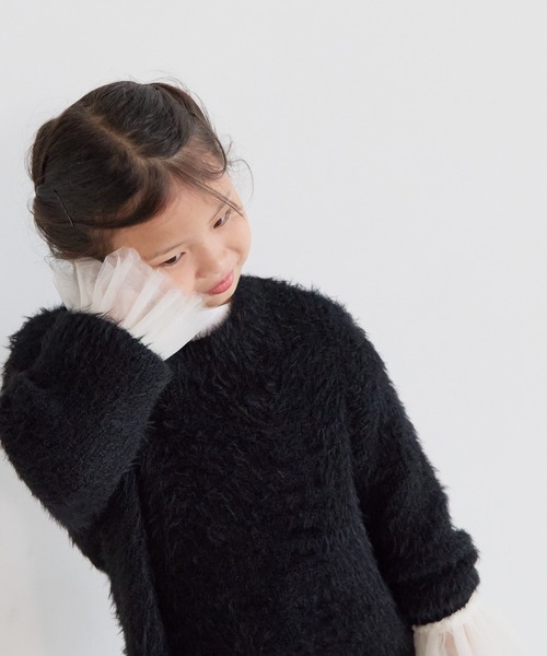 LOWRYS FARM（ローリーズファーム）の「カラーシャギーニットプルオーバー　583893（ニット/セーター・キッズ・ブラック/ピンク/グリーン・110cm/130cm/150cm）」の16枚目の写真