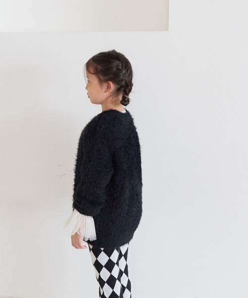 LOWRYS FARM（ローリーズファーム）の「カラーシャギーニットプルオーバー　583893（ニット/セーター・キッズ・ブラック/ピンク/グリーン・110cm/130cm/150cm）」の13枚目の写真