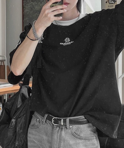 CERCA(チェルカ)の「【NOWLE】ラグランスリーブ フロント刺繍 ライン Tシャツ(Tシャツ/カットソー・メンズ・ブラック・X-LARGE/LARGE)」の19枚目の写真