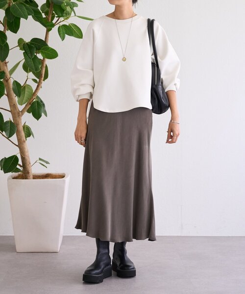 BEARDSLEY(ビアズリー)の「ダンボールサークルプルオーバー(Tシャツ/カットソー・レディース・ホワイト/グレー/ブラック・FREE)」の21枚目の写真