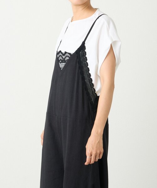BEARDSLEY(ビアズリー)の「レースキャミサロペット(サロペット/オーバーオール・レディース・ブラック・FREE)」の4枚目の写真