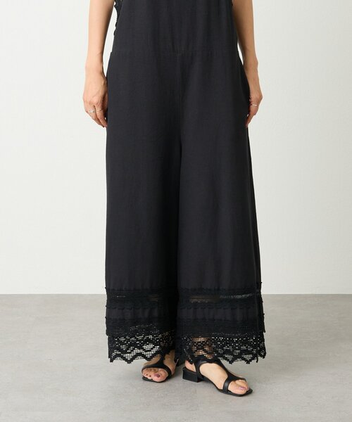 BEARDSLEY(ビアズリー)の「レースキャミサロペット(サロペット/オーバーオール・レディース・ブラック・FREE)」の6枚目の写真