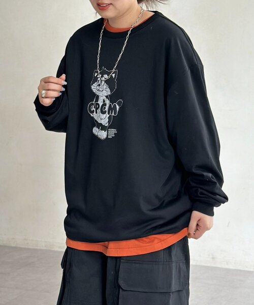 CPCM（シーピーシーエム）の「【ANYMAL】リバーシブルロンT（Tシャツ/カットソー・レディース・ブラック/ホワイト/ブラウン・MEDIUM/LARGE）」の5枚目の写真