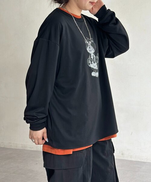 CPCM（シーピーシーエム）の「【ANYMAL】リバーシブルロンT（Tシャツ/カットソー・レディース・ブラック/ホワイト/ブラウン・MEDIUM/LARGE）」の8枚目の写真