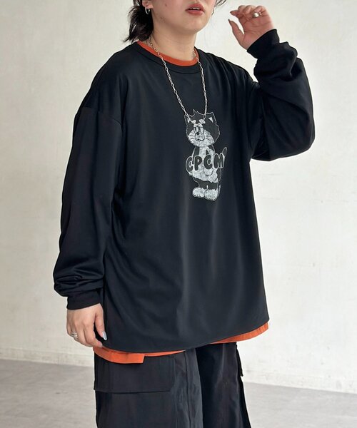 CPCM（シーピーシーエム）の「【ANYMAL】リバーシブルロンT（Tシャツ/カットソー・レディース・ブラック/ホワイト/ブラウン・MEDIUM/LARGE）」の9枚目の写真