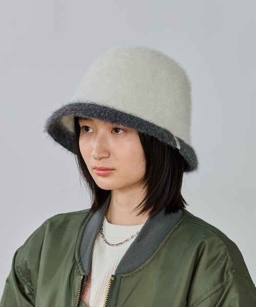 OVERRIDE(オーバーライド)の「OVERRIDE ANG YURU HAT / オーバーライド(ハット・レディース・ホワイト/ネイビー/ブラウン・58cm)」の1枚目の写真