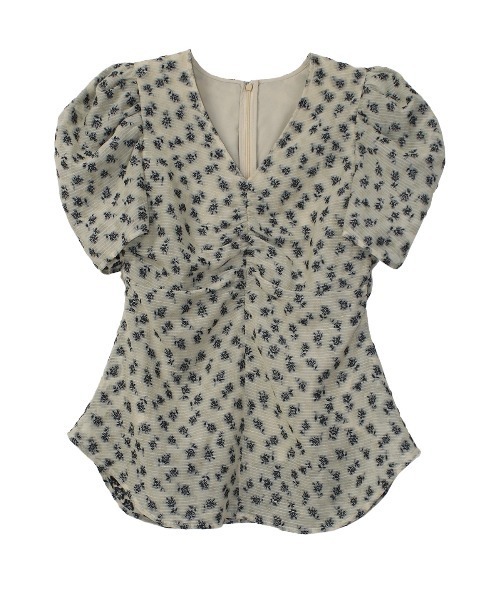 COEL（コエル）の「小花柄ジャガードブラウス（シャツ/ブラウス・レディース・ベージュ/ブラック・FREE）」の17枚目の写真