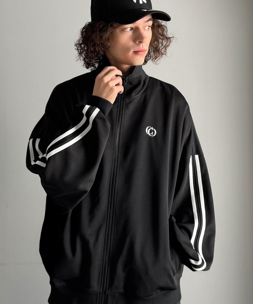 セール】サイドライン ドルマン ハイネックトラックジャケット／Side