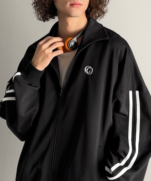 セール】サイドライン ドルマン ハイネックトラックジャケット／Side