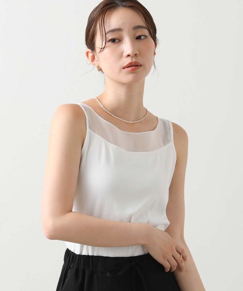 Gready Brilliant（グレディブリリアン）の「布帛ドッキングタンク（タンクトップ・レディース・オフホワイト/ベージュ・38）」の17枚目の写真