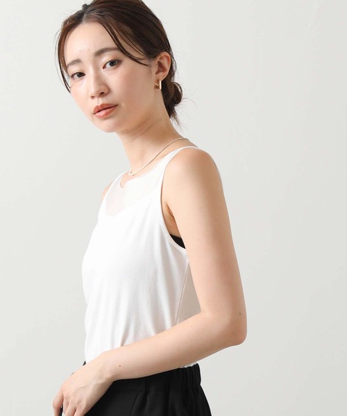 Gready Brilliant（グレディブリリアン）の「布帛ドッキングタンク（タンクトップ・レディース・オフホワイト/ベージュ・38）」の18枚目の写真