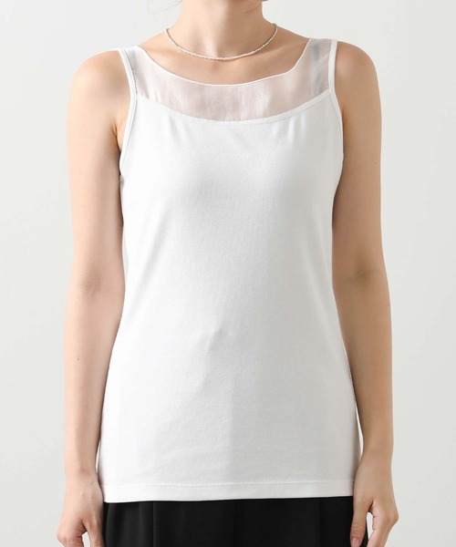 Gready Brilliant（グレディブリリアン）の「布帛ドッキングタンク（タンクトップ・レディース・オフホワイト/ベージュ・38）」の10枚目の写真