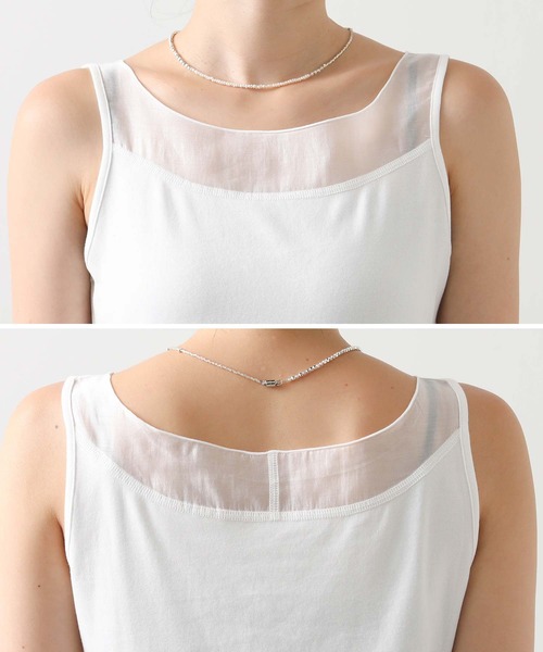 Gready Brilliant（グレディブリリアン）の「布帛ドッキングタンク（タンクトップ・レディース・オフホワイト/ベージュ・38）」の12枚目の写真