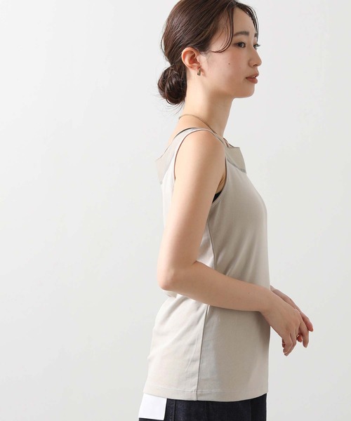 Gready Brilliant（グレディブリリアン）の「布帛ドッキングタンク（タンクトップ・レディース・オフホワイト/ベージュ・38）」の3枚目の写真