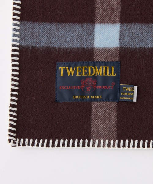 TWEED MILL（ツイードミル）の「TWEEDMILL/PAPILLONNER別注ストール（ストール/ショール・レディース・オフホワイト/ライトグレー/ブラウン・FREE）」の16枚目の写真