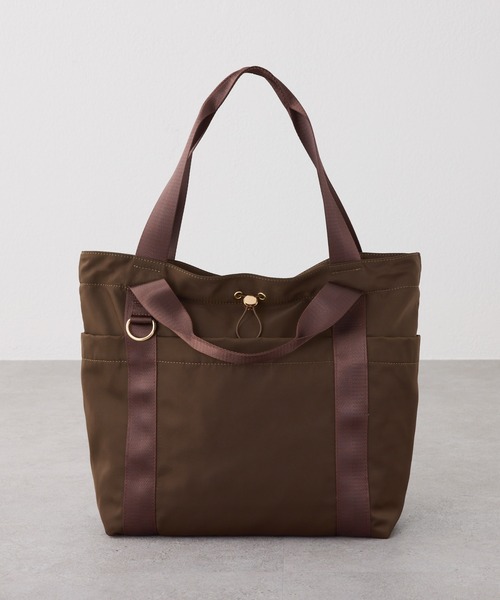 PAPILLONNER（パピヨネ）の「PAPILLONNER/撥水10ポケットトート/強撥水/新色追加（トートバッグ・レディース・ブラック/ダークブラウン/ベージュ・FREE）」の6枚目の写真