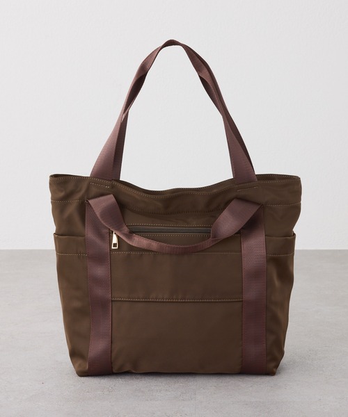 PAPILLONNER（パピヨネ）の「PAPILLONNER/撥水10ポケットトート/強撥水/新色追加（トートバッグ・レディース・ブラック/ダークブラウン/ベージュ・FREE）」の8枚目の写真