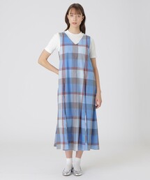 【新品】WEB限定 ブルーレーベル クレストブリッジ フーディー ワンピース 一部店舗限定】クレストブリッジチェックツィードワンピース