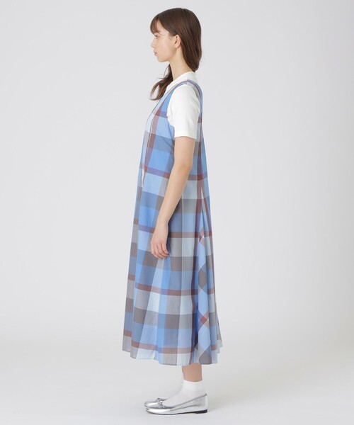 最終値下げ BLUE LABEL CRESTBRIDGE チェック柄ワンピース 限定カラーあり】クレストブリッジチェッククールドライドレス