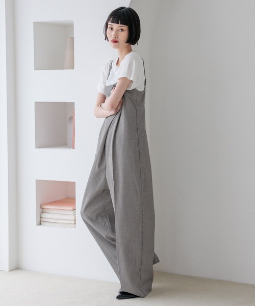 LOWRYS FARM（ローリーズファーム）の「ＴＲキャミサロペ　 455471（サロペット/オーバーオール・レディース・ブラウン/その他/チャコールグレー・FREE）」の20枚目の写真