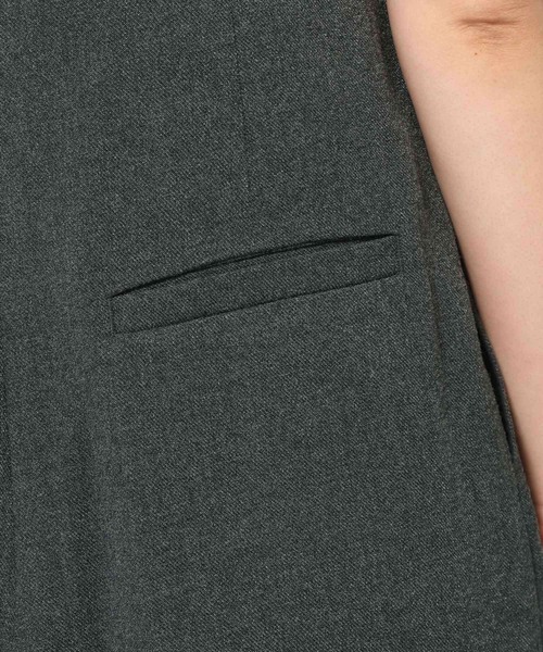 LOWRYS FARM（ローリーズファーム）の「ＴＲキャミサロペ　 455471（サロペット/オーバーオール・レディース・ブラウン/その他/チャコールグレー・FREE）」の5枚目の写真