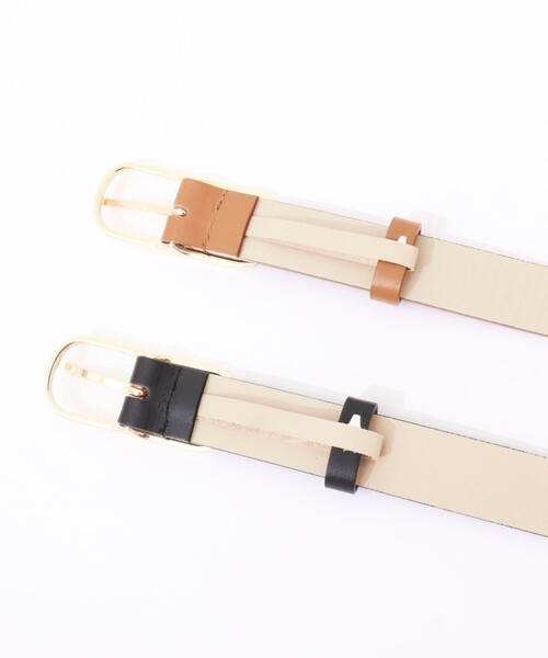 NOLLEY’S（ノーリーズ）の「オーバルベルト（ベルト・レディース・キャメル/ブラック・1/2）」の8枚目の写真