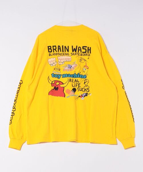 TOY　MACHINE（トイ　マシーン）の「TOY MACHINE/トイマシーン 長袖 Tシャツ ロンT バックプリント 袖プリント ロゴ オーバーサイズ BW CHARCTERS LONG TEE MTMFFLT2（Tシャツ/カットソー・メンズ・ホワイト/ブラック/イエロー・XL/L/M）」の6枚目の写真