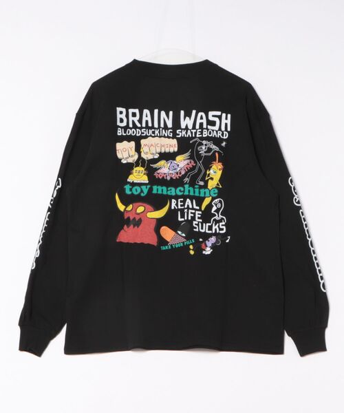 TOY　MACHINE（トイ　マシーン）の「TOY MACHINE/トイマシーン 長袖 Tシャツ ロンT バックプリント 袖プリント ロゴ オーバーサイズ BW CHARCTERS LONG TEE MTMFFLT2（Tシャツ/カットソー・メンズ・ホワイト/ブラック/イエロー・XL/L/M）」の7枚目の写真