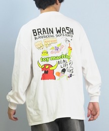 TOY　MACHINE | TOY MACHINE/トイマシーン 長袖 Tシャツ ロンT バックプリント 袖プリント ロゴ オーバーサイズ BW CHARCTERS LONG TEE MTMFFLT2(Tシャツ/カットソー)