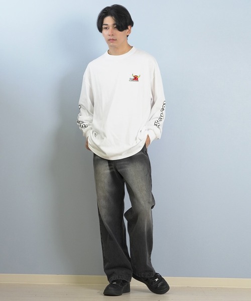 TOY　MACHINE（トイ　マシーン）の「TOY MACHINE/トイマシーン 長袖 Tシャツ ロンT バックプリント 袖プリント ロゴ オーバーサイズ BW CHARCTERS LONG TEE MTMFFLT2（Tシャツ/カットソー・メンズ・ホワイト/ブラック/イエロー・XL/L/M）」の19枚目の写真