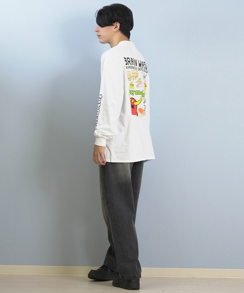 TOY　MACHINE（トイ　マシーン）の「TOY MACHINE/トイマシーン 長袖 Tシャツ ロンT バックプリント 袖プリント ロゴ オーバーサイズ BW CHARCTERS LONG TEE MTMFFLT2（Tシャツ/カットソー・メンズ・ホワイト/ブラック/イエロー・XL/L/M）」の20枚目の写真