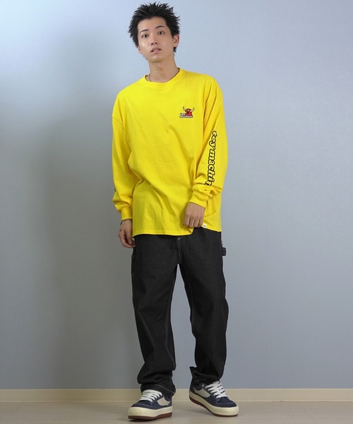 TOY　MACHINE（トイ　マシーン）の「TOY MACHINE/トイマシーン 長袖 Tシャツ ロンT バックプリント 袖プリント ロゴ オーバーサイズ BW CHARCTERS LONG TEE MTMFFLT2（Tシャツ/カットソー・メンズ・ホワイト/ブラック/イエロー・XL/L/M）」の21枚目の写真