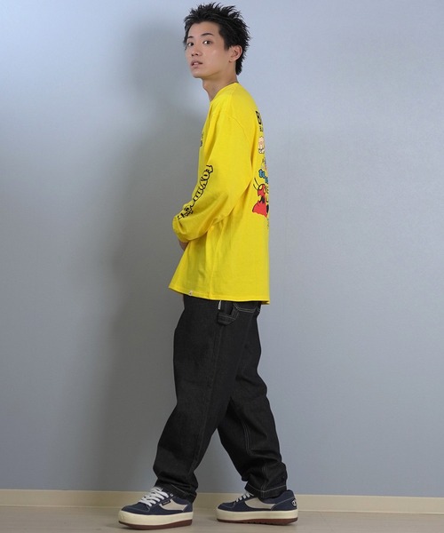 TOY　MACHINE（トイ　マシーン）の「TOY MACHINE/トイマシーン 長袖 Tシャツ ロンT バックプリント 袖プリント ロゴ オーバーサイズ BW CHARCTERS LONG TEE MTMFFLT2（Tシャツ/カットソー・メンズ・ホワイト/ブラック/イエロー・XL/L/M）」の22枚目の写真