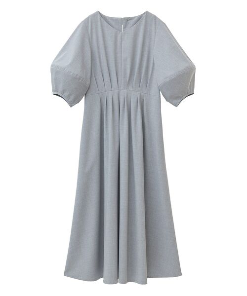YECCA VECCA（イェッカヴェッカ）の「【UVカット/接触冷感】ボリュームスリーブタックワンピース（ワンピース・レディース・ネイビー/ライトグレー・FREE）」の21枚目の写真