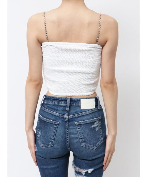 GYDA（ジェイダ）の「ビジューストーンストラップ2WAYリボンブラウス（シャツ/ブラウス・レディース・オフホワイト/ブラック・FREE）」の9枚目の写真