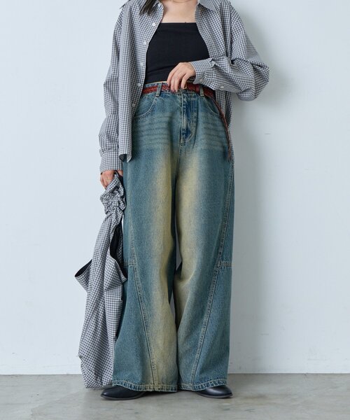 WHIMSIC（ウィムジック）の「【UNISEX/2サイズ展開】ツイストシームデニムパンツ（デニムパンツ・メンズ・ブルー/インディゴブルー・2/1）」の18枚目の写真