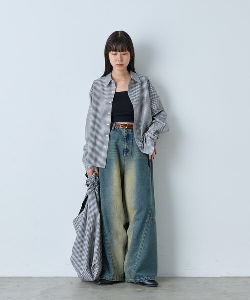 WHIMSIC（ウィムジック）の「【UNISEX/2サイズ展開】ツイストシームデニムパンツ（デニムパンツ・メンズ・ブルー/インディゴブルー・2/1）」の21枚目の写真