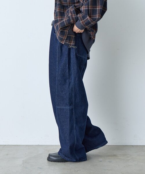 WHIMSIC（ウィムジック）の「【UNISEX/2サイズ展開】ツイストシームデニムパンツ（デニムパンツ・メンズ・ブルー/インディゴブルー・2/1）」の14枚目の写真