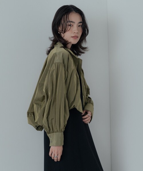 GALLEST（ギャレスト）の「バルーンナイロンブルゾン（ブルゾン・レディース・オリーブ/ブラック・34/38）」の8枚目の写真
