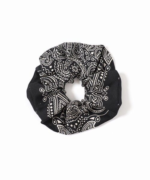 AENEIS/エネス】MINIMAL BANDANA SILK SCRUNCHIE：シュシュ